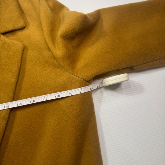 Camel Longline Over Coat Women’s Medium Minimalist Quiet Luxury 90s Old Money - Picture 12 of 16